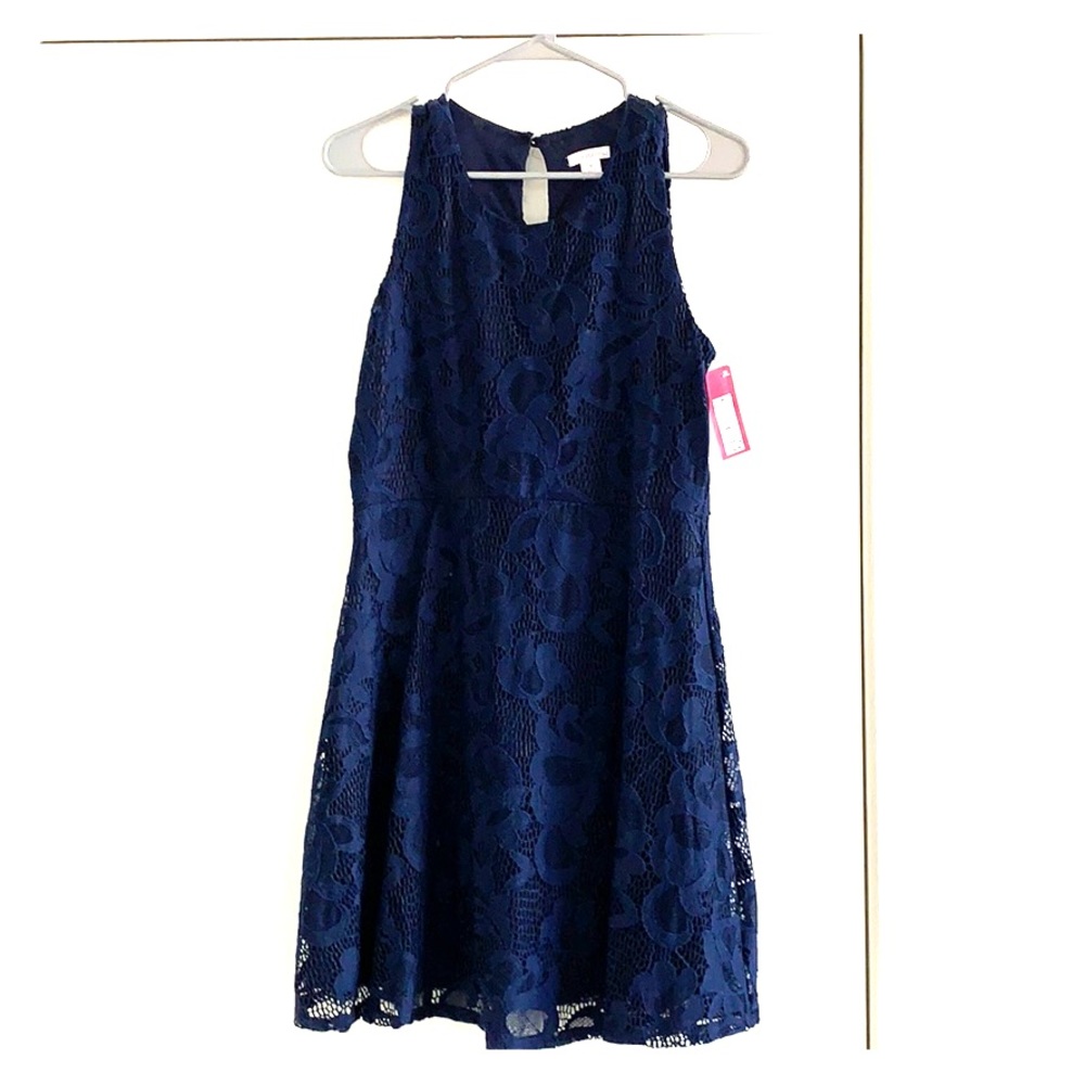 Navy blue lace dress